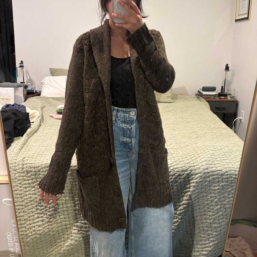 Brown Knit Sweater cardigan